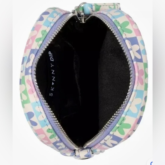 SKINNY DIP LONDON Women's Danni Mini Phone Crossbody  Bag Pastel floral check - Picture 3 of 10